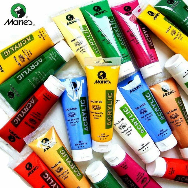 Marie's acrylic colour tubes